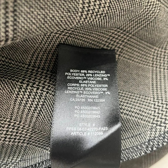 Aritzia Wilfred Devotion Twill Maxi Slip Skirt Lyle White/Black Check Size 10 - Picture 12 of 12